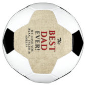 Rustic Best Pap Ever Vader Day Voetbal (Gedraaid)