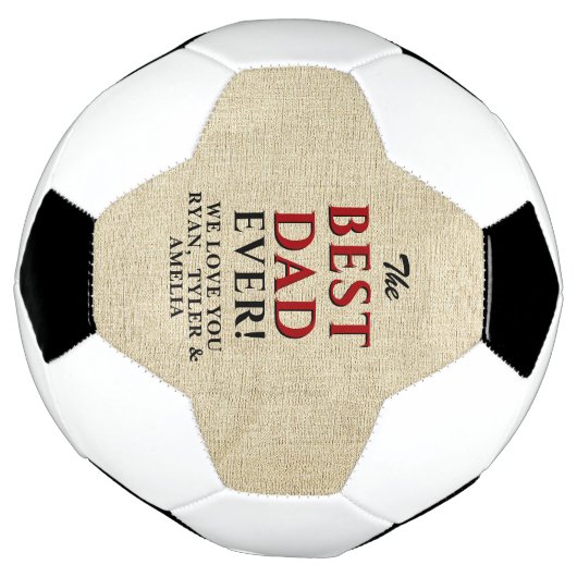 Rustic Best Pap Ever Vader Day Voetbal (Gedraaid)