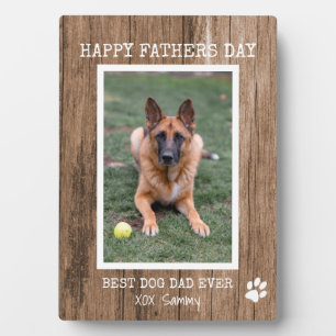 Rustic Beste Hond Papa Ooit Foto Vaderdag Fotoplaat