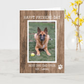 Rustic Beste Hond Papa Ooit Foto Vaderdag Kaart (Gele Bloem)
