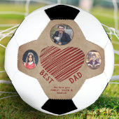Rustic Beste Papa Hart Vaderdag 3 Foto's Voetbal