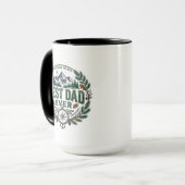 Rustic Beste Papa Ooit – Buitenmens Vaderdag Cadea Mok (Voorkant links)