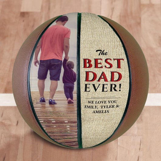 Rustic Beste Papa Ooit Vaderdag Foto Basketbal