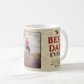 Rustic Beste Papa Ooit Vaderdag Foto Koffiemok (Voorkant rechts)