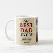 Rustic Beste Papa Ooit Vaderdag Foto Koffiemok (Links)