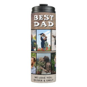 Rustic Beste Papa Vaderdag 6 Foto  Thermosbeker
