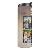 Rustic Beste Papa Vaderdag 6 Foto  Thermosbeker (Gedraaid links)