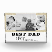 Rustic Beste vader familie 3 Fotoblokken (Voorkant)