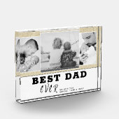 Rustic Beste vader familie 3 Fotoblokken (Links)