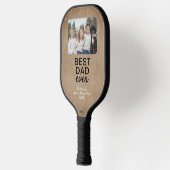 Rustic Beste vader ooit kinderen Foto Keepslag Pickleball Paddle (Links)
