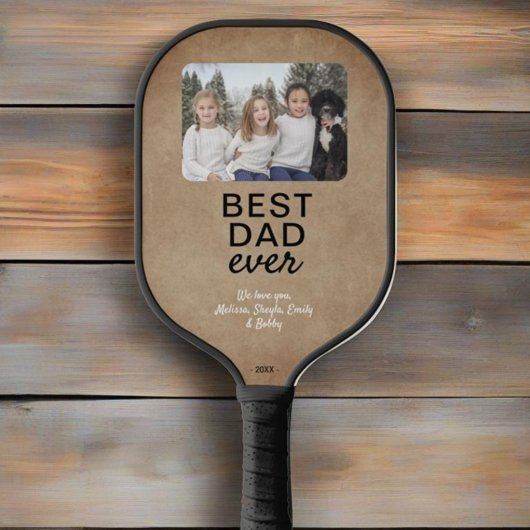 Rustic Beste vader ooit kinderen Foto Keepslag Pickleball Paddle