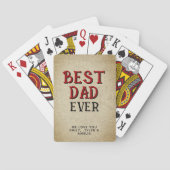 Rustic Beste vader ooit vader Keepslag Pokerkaarten (Achterkant)