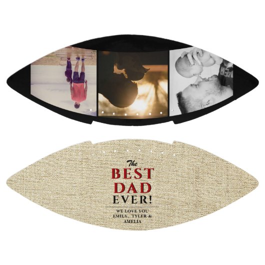 Rustic Beste vader op dag 3 Foto Collage American Football (Panelen)