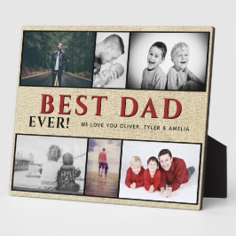 Rustic Beste vader op dag 6 Foto Collage Fotoplaat