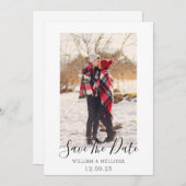 Rustic bewaar de datum seizoensgebonden groen Tart Feestdagenkaart (Voorkant / Achterkant)