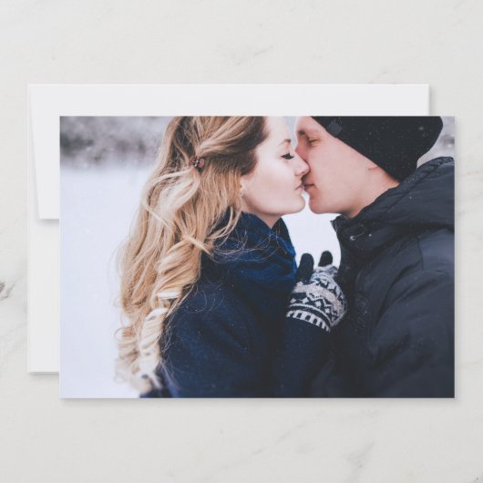 Rustic bewaart de foto met de datum volledig afgev save the date (Achterkant)