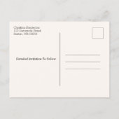 Rustic bewaart de najaarsherfst van de gezinsheren aankondigingskaart (Achterkant)