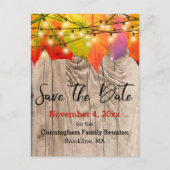 Rustic bewaart de najaarsherfst van de gezinsheren aankondigingskaart (Voorkant)