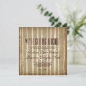 Rustic Birch Aspen Trees Fall Wedding Invitations Kaart (Staand voorkant)
