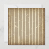 Rustic Birch Aspen Trees Fall Wedding Invitations Kaart (Achterkant)