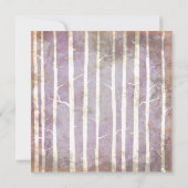 Rustic Birch Aspen Trees Fall Wedding Invitations Kaart (Achterkant)