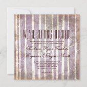 Rustic Birch Aspen Trees Fall Wedding Invitations Kaart (Voorkant)
