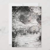 Rustic Birch Bark Merry-kerstfoto Feestdagenkaart (Achterkant)