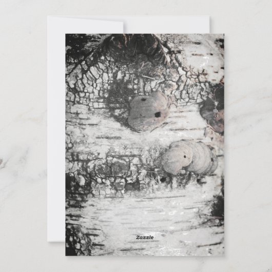 Rustic Birch Bark Merry-kerstfoto Feestdagenkaart (Achterkant)