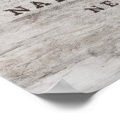 Rustic Birch gelukkig ooit na het Ontvangteken Poster (Hoek)