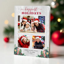 Rustic Birch Mistletoe Happiest Feestdagen 3 Foto