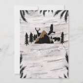 Rustic Birch Outdoor Wilderness Birthday Party Kaart (Achterkant)