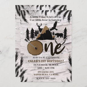 Rustic Birch Outdoor Wilderness Een eerste verjaar Kaart