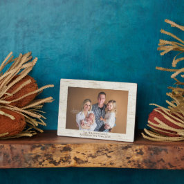 Rustic Birch Persoonlijke naam Foto Plaque Fotoplaat