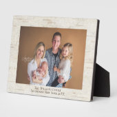 Rustic Birch Persoonlijke naam Foto Plaque Fotoplaat (Zijkant)