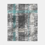 Rustic Birch Plays Print Blauwgroen Grey White Fleece Deken (Voorkant)