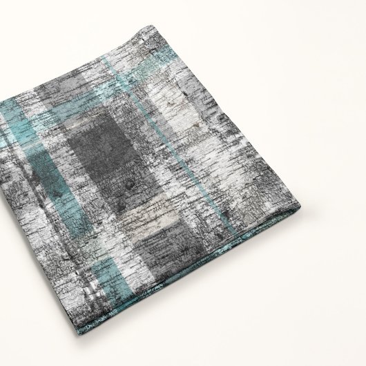 Rustic Birch Plays Print Blauwgroen Grey White Fleece Deken