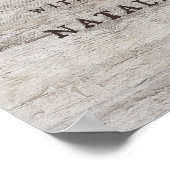 Rustic Birch Sweet Ending Treat Bar Wedding Sign Poster (Hoek)