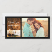 Rustic Birch Tree and Barn Wood Wedding Bedankt (Voorkant)