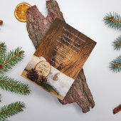 Rustic Birch Tree and Barn Wood Wedding Invitation Kaart