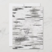 Rustic Birch Tree and Floral country Wedding Kaart (Achterkant)