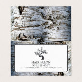 Rustic Birch Tree, Appointkaart Visitekaartje (Buitenkant ongevouwen)