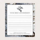 Rustic Birch Tree, Appointkaart Visitekaartje (Binnenkant ongevouwen)