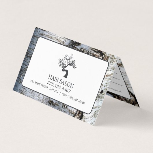 Rustic Birch Tree, Appointkaart Visitekaartje (Voorkant)