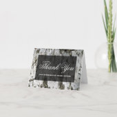 Rustic Birch Tree Bark Modern Wedding Bedankkaart (Voorkant)