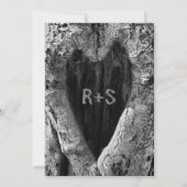 Rustic Birch Tree Bark Modern Wedding Save The Date (Achterkant)