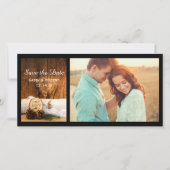 Rustic Birch Tree Barn Wood Wedding Save the Date (Voorkant)