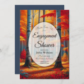 Rustic Birch Tree Fall Forest Engagement Shower Kaart (Voorkant / Achterkant)