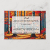 Rustic Birch Tree Fall Wedding Informatiekaartje (Voorkant)