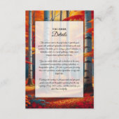 Rustic Birch Tree Fall Wedding Informatiekaartje (Voorkant)