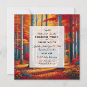 Rustic Birch Tree Fall Wedding Kaart (Voorkant)